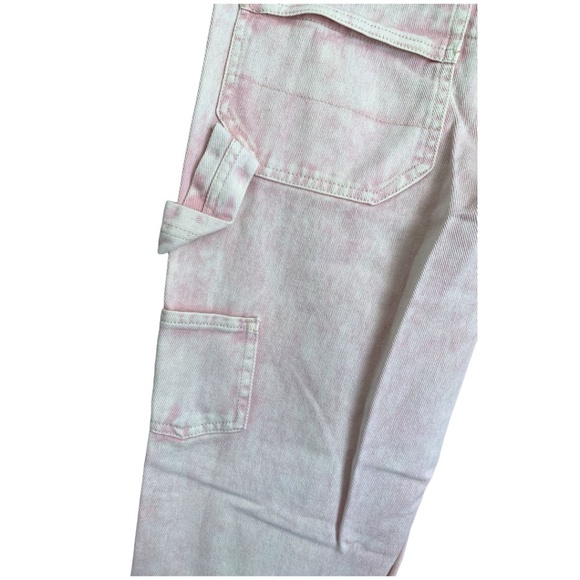 Forever 21 Jeans Size 26 Pink Wash Jeans Carpenter Wide Leg 100% Cotton Jeans - Picture 6 of 8
